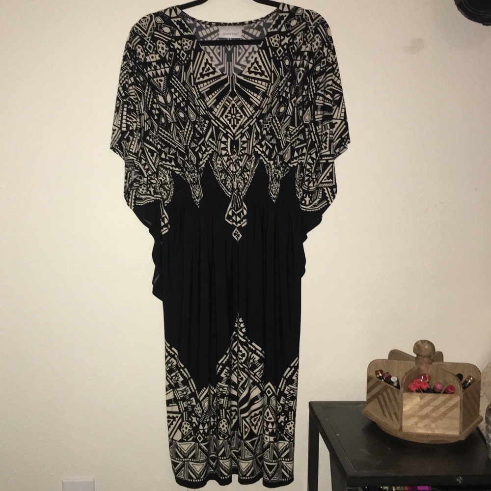 Pretty Black and Beige Dress